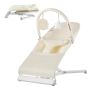 Baby rocking chair, foldable, 0-9 months, beige, with toy hoop