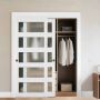 Sliding doors for wardrobes, frosted glass, solid wood and MDF, 1524x2032 mm