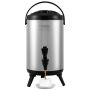 Stainless steel 2 gallon beverage dispenser with tap, thermally insulated