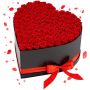 Eternal flowers – 100 red preserved roses in a heart-shaped box