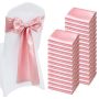 Satin Rose Gold Chair Sash Ribbons, 7x108 inches, 100 pcs.