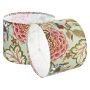 Drum-shaped linen lampshades, 13x10 inches, 2 pcs., dark pattern
