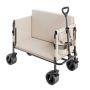 Folding trolley 220 L, 550 lbs, with bench, adjustable handle