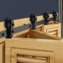 Bi-fold Sliding Barn Door Track Kit, 52 Inch, Top Mount