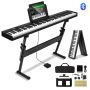88-key folding digital piano bluetooth MIDI, black