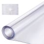 Clear Plastic Rectangular Table Cover, 24x96 Inch, PVC