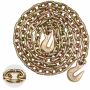 G80 transport chain 3/8" x 10.3' with hooks, 7100 lbs load