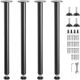Adjustable steel office table leg 762 mm, 4 pcs., black