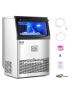 Commercial ice maker 33 lb capacity, LED display, 50 cubes/15 min