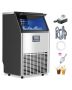 Commercial ice maker, 33 lb capacity, LED display, self-cleaning