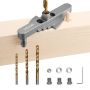 Dowel drilling tool set with drill bits 6.4-9.5 mm, aluminum