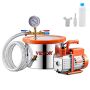 5.7 L stainless steel vacuum chamber and 100 l/min pump set