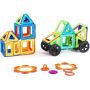 Magnetic construction set for children, 62 pcs., with wheels