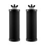 Gravity water filter system, activated carbon filters, 2 pcs., black