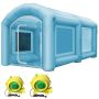 Inflatable paint booth, 13x8x7 feet, 210D oxford, with 2 blowers