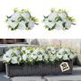 Artificial flower ball bouquet, 10 pcs., 240 mm, white
