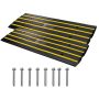 Rubber road ramps, 2 pcs, 2.6 inch height, 33069 lbs load capacity