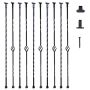 Metal stair railing spindles, 44 inches, galvanized steel, 10 pcs.