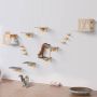 Wall shelves and furniture for cats, 9 pcs., up to 18 kg, for sleeping and playing