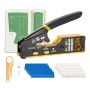 Puristustyökalusarja VEVOR HT-6088, 50 liitintä ja 50 suojusta, 23 × 12 × 7 cm