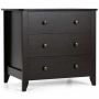 Lasten lipasto, 3 laatikkoa, Musta/ruskea, 71,12 × 45,72 × 66,04 cm