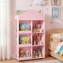 Children's house-shaped shelf, Pink, 64 × 116 × 30 cm