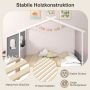 Children's cabin-shaped bed, with table, 2 drawers, 253 × 193 × 152 cm