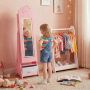 Children's jewelry cabinet, with mirror and lighting, 30.5 × 30.5 × 117.5 cm