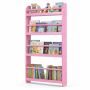 Children's wall-mounted bookshelf, 4-tier, 56 × 107 × 12 cm