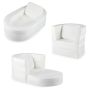 Children's sofa bed, 3-in-1, White, 97 × 66 × 28 cm