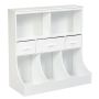 Детский шкаф, 3 ящика и 3 короба, Белый, 93 × 94 × 40 см
