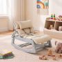 Children's rocking chair, 2 in 1, Grey, 73 × 40–51 × 45 cm