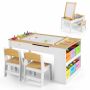 Children's art table with easel, with 2 chairs, 109 × 55 × 60 cm