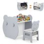 Children's art table and chair set, 3 in 1, 59.5 × 60 × 60 cm