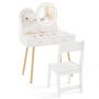 Children's dressing table, with stool, 69.85 × 101.6 × 34.29 cm