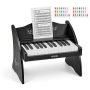 Lasten digitaalinen piano VEVOR, 25 kosketinta, Musta, 41 × 30 × 30 cm