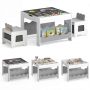Children's table and chair set, 2 chairs, Grey, 66 × 48.3 × 63.5 cm
