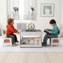 Children's table and chair set, 1 table and 2 chairs, 61.5 × 61.5 × 48 cm