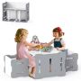 Children's table and stool set, 3-piece, 68.58 × 52.07 × 39.37 cm