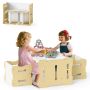Children's table and stool set, 68.58 × 52.07 × 39.37 cm