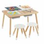 Children's desk set, table and 2 chairs, 81.28 × 49.53 × 60.33 cm