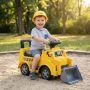 Children's ride-on toy, with removable trailer, Yellow, 37.5 × 9 × 15 inches