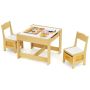 Children's table and 2 chair set, 2 chairs, 62 × 62 × 48 cm