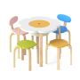 Children's furniture set, 1 table, 2 chairs, 2 stools, 60 × 45 × 60 cm