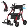 Rollaattori ja kuljetustuoli VEVOR HFK-9269KD-1, 2-in-1, 107 × 92–106,5 × 73 cm