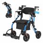 Rollaattori ja kuljetustuoli VEVOR HFK-9269KD-1, 2-in-1, 1070 × 730 × 920–1065 mm