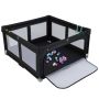 Children's playpen, 50 balls and 4 rings, Black, 150 × 150 × 76.5 cm