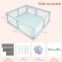 Children's playpen, with 50 balls, 205.74 × 185.42 × 68.58 cm