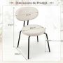 Dining Chair Set, 2 pcs, White, 59 × 83 × 51 cm