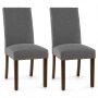 Dining Chair Set, 2 pcs, Grey, 67 × 96 × 44.5 cm